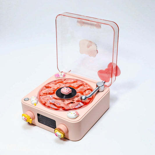 Hello Kitty vintage vinyl music speakers CD player